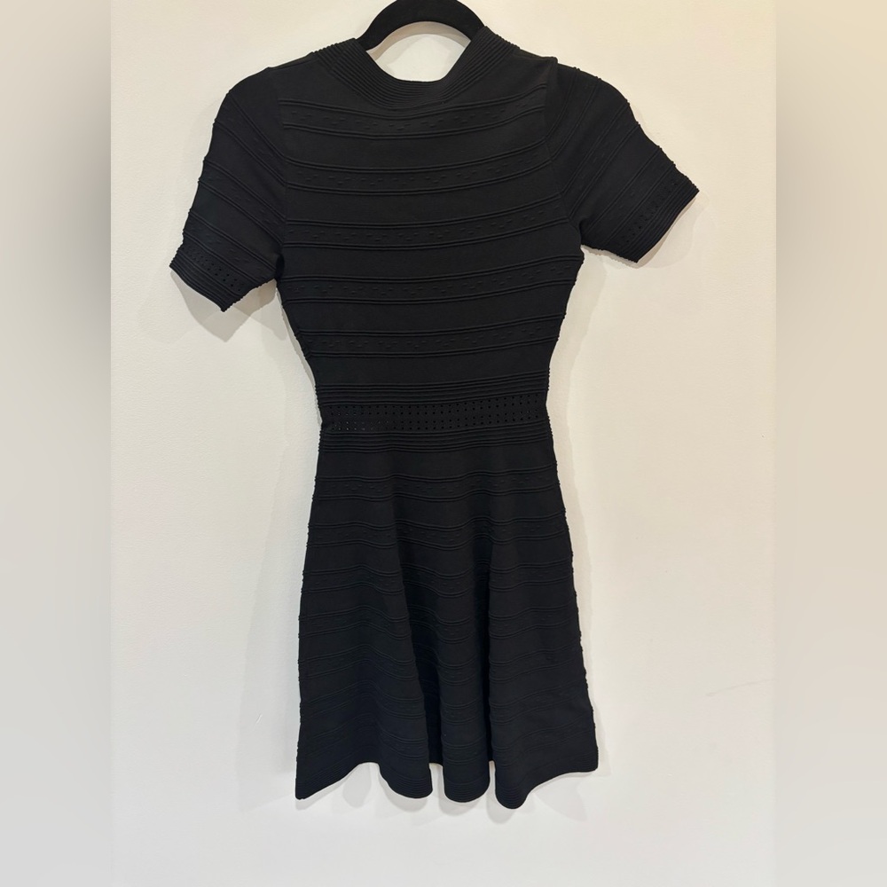 Sandro Short Sleeve Black Dress - Picture 2 of 6